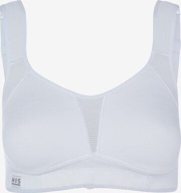 H.I.S - Bustier Sujetador deportivo en blanco: frente