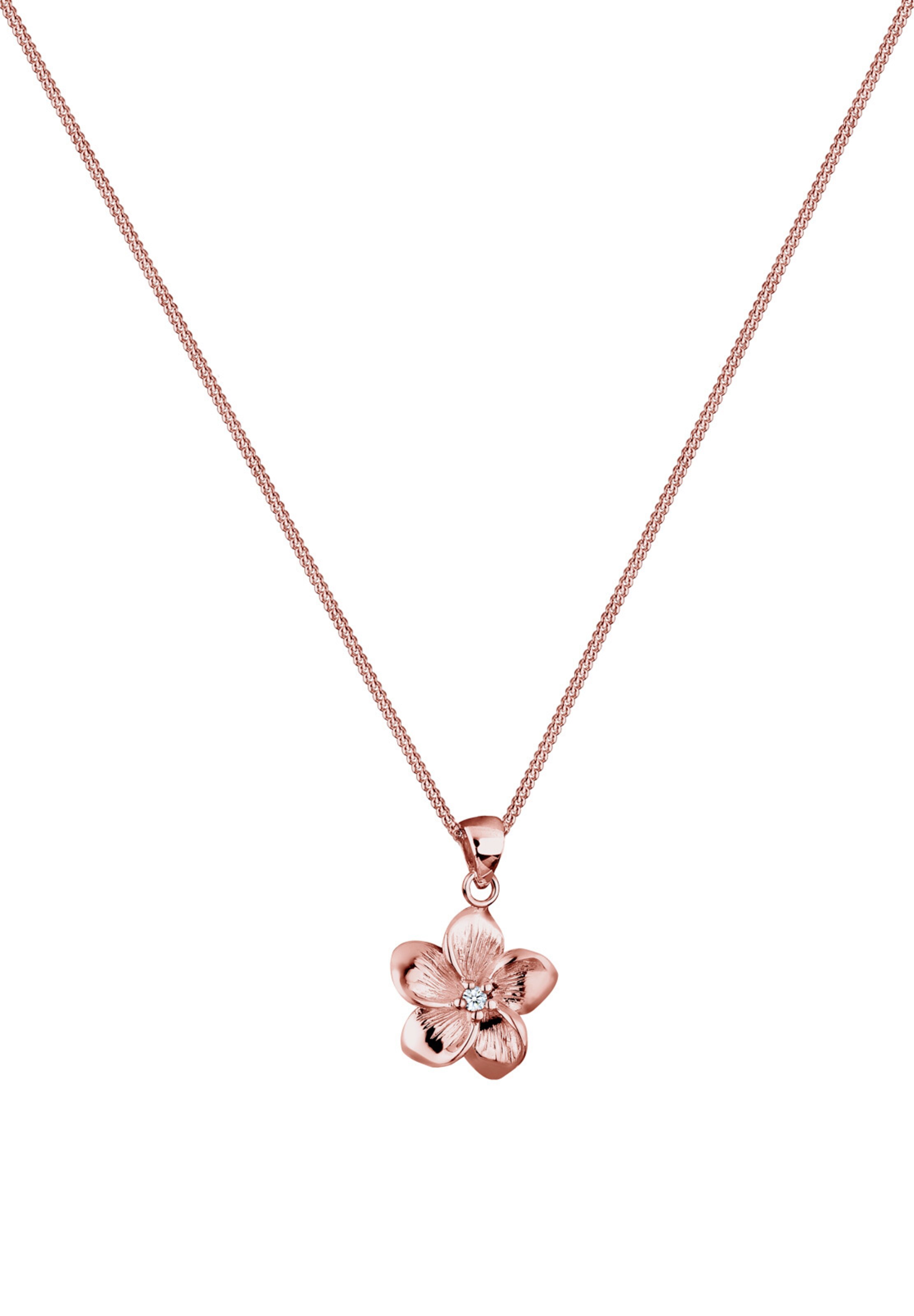 ELLI PREMIUM Necklace 'Frangipani Blüte' in Gold