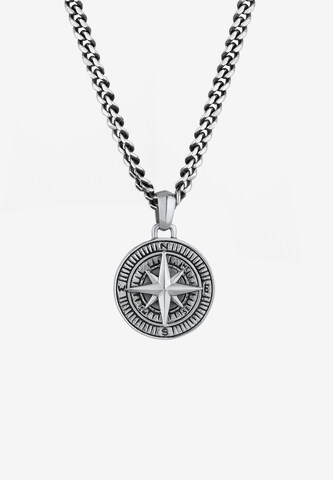 KUZZOI Halskette 'Kompass' in Silber