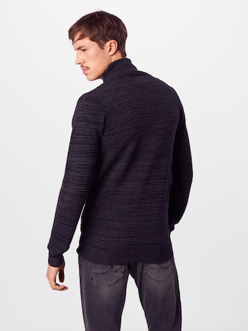 INDICODE JEANS Knit Cardigan 'Badric' in Grey: back