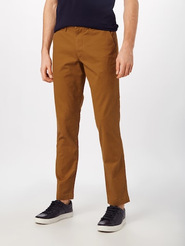 GAP Slim fit Chino Pants 'Essential' in Brown: front