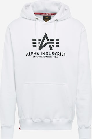 Sweat-shirt ALPHA INDUSTRIES en blanc : devant