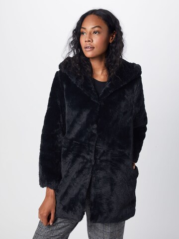 Urban Classics Winter Coat in Black: front