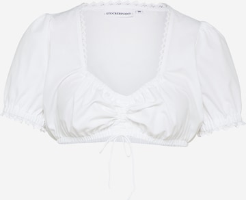 STOCKERPOINT - Blusa tradicional en blanco: frente