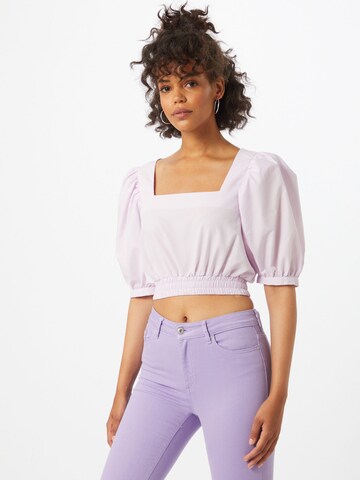 Chemisier 'Polly Puff' Gina Tricot en violet : devant