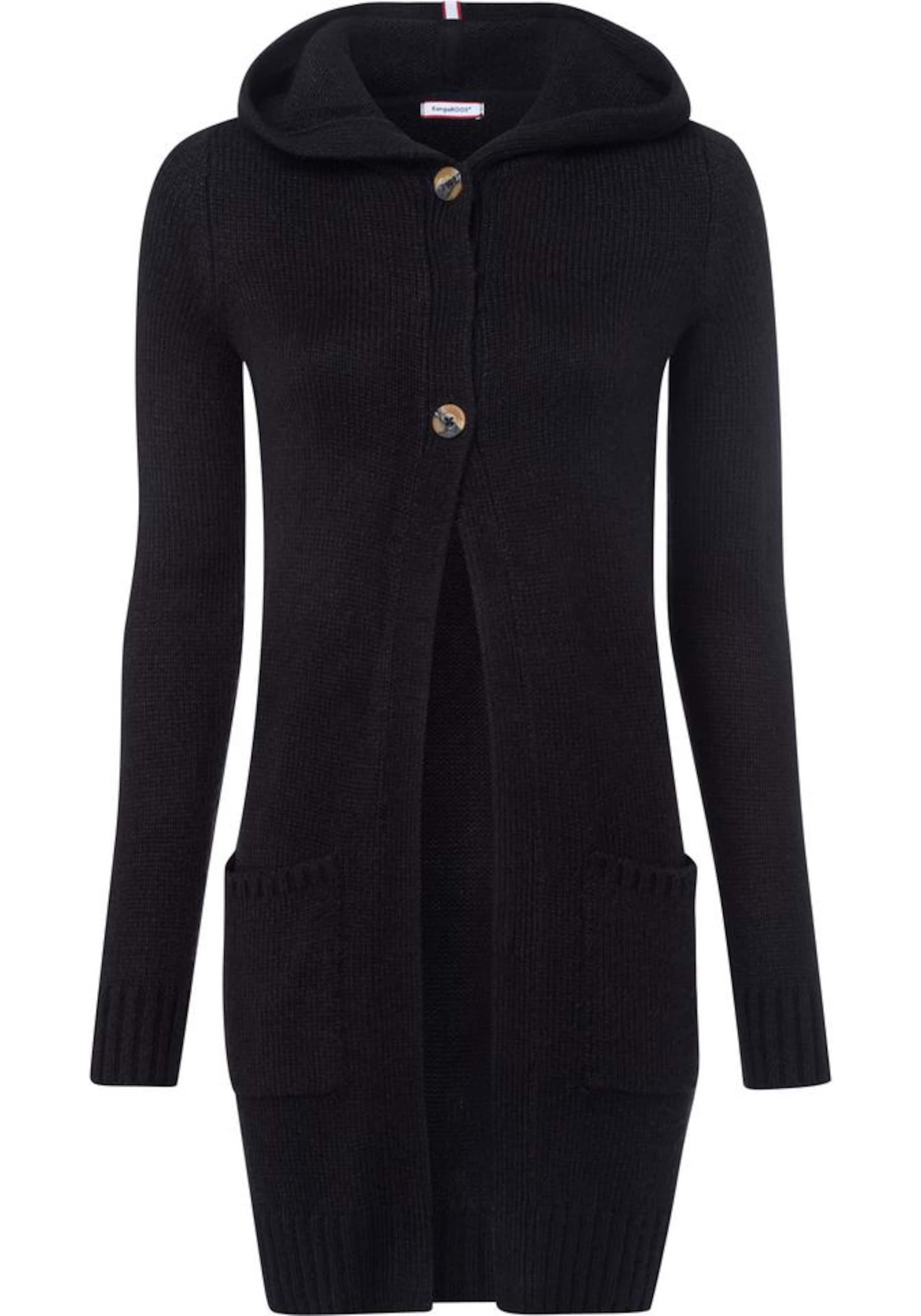 KangaROOS Strickjacke in Schwarz: Vorderseite