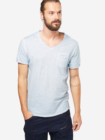 Key Largo T-Shirt mit V-Ausschnitt in Blau: predná strana