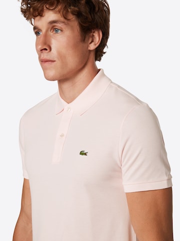 LACOSTE Slim fit Koszulka w kolorze różowy