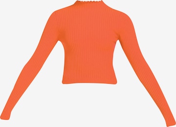 myMo ATHLSR Athletic Sweater in Orange: front