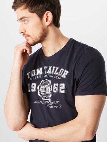 TOM TAILOR Regular Fit T-Shirt in Blau