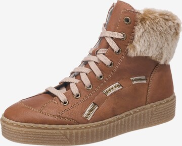 Rieker Sneakers hoog in Bruin: voorkant