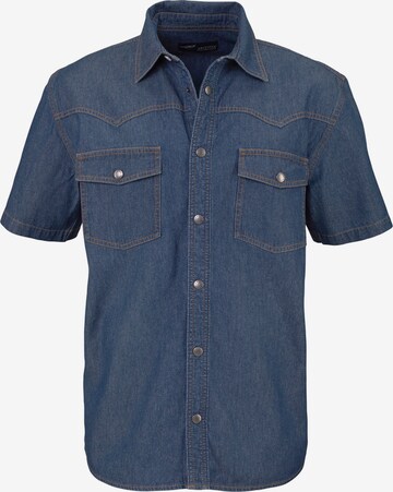 ARIZONA Regular fit Button Up Shirt in Blue: front