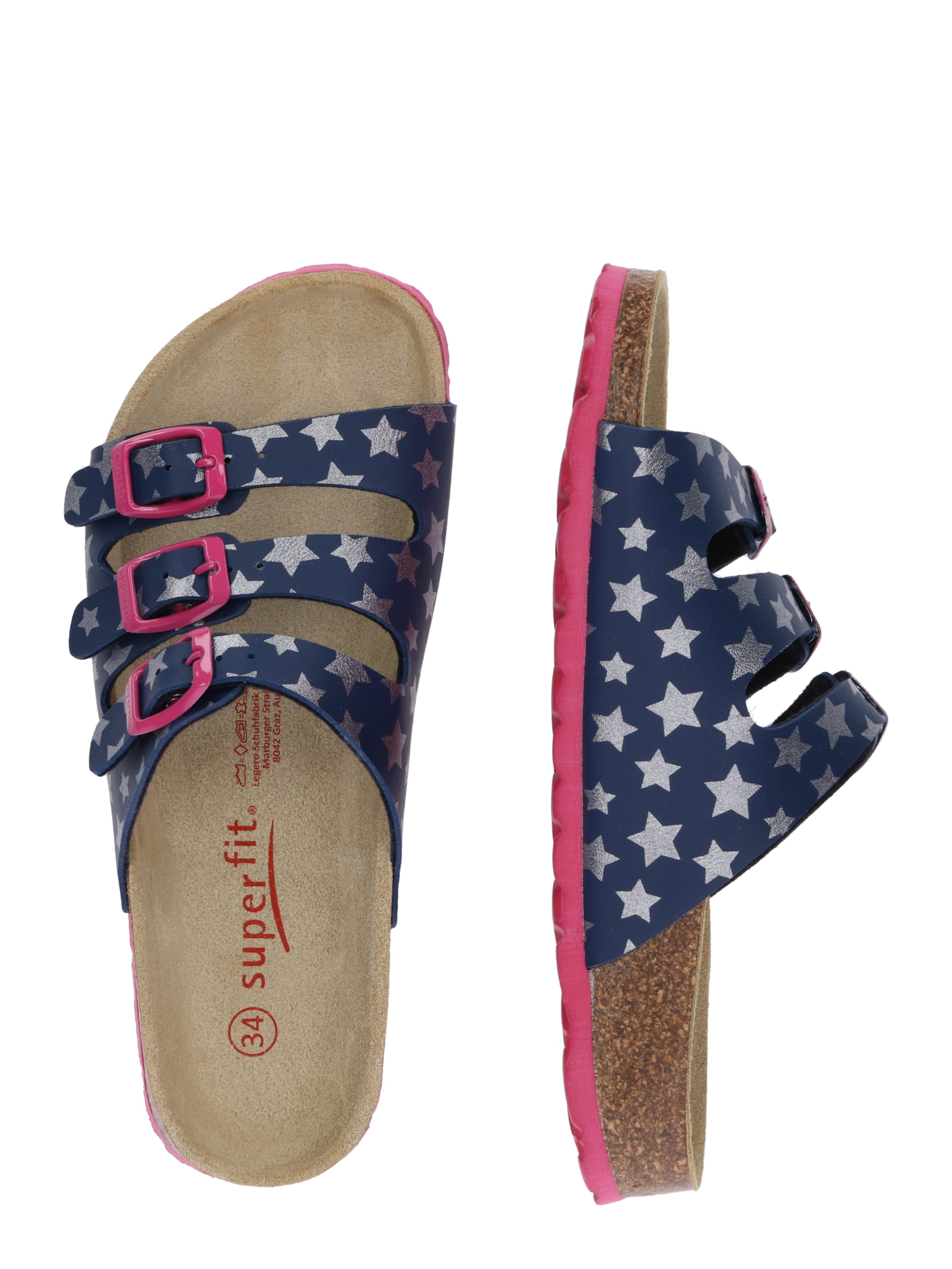 SUPERFIT Sandals & Slippers in Blue: side
