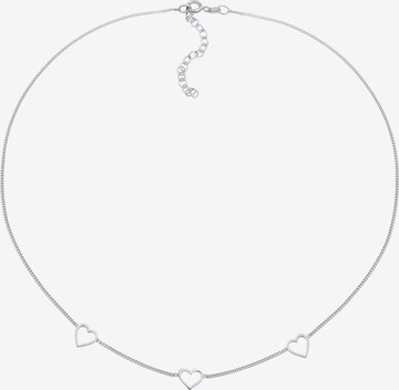 ELLI Choker 'Herz' in Silber: predná strana