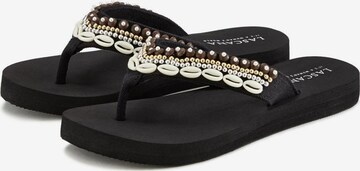 LASCANA T-bar sandals in Black