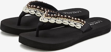 LASCANA T-Bar Sandals in Black