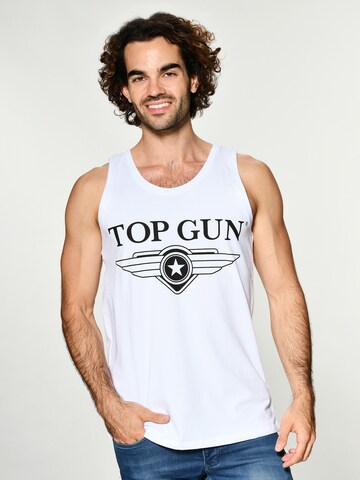 TOP GUN Tank Top ' Engine ' in Weiß: predná strana