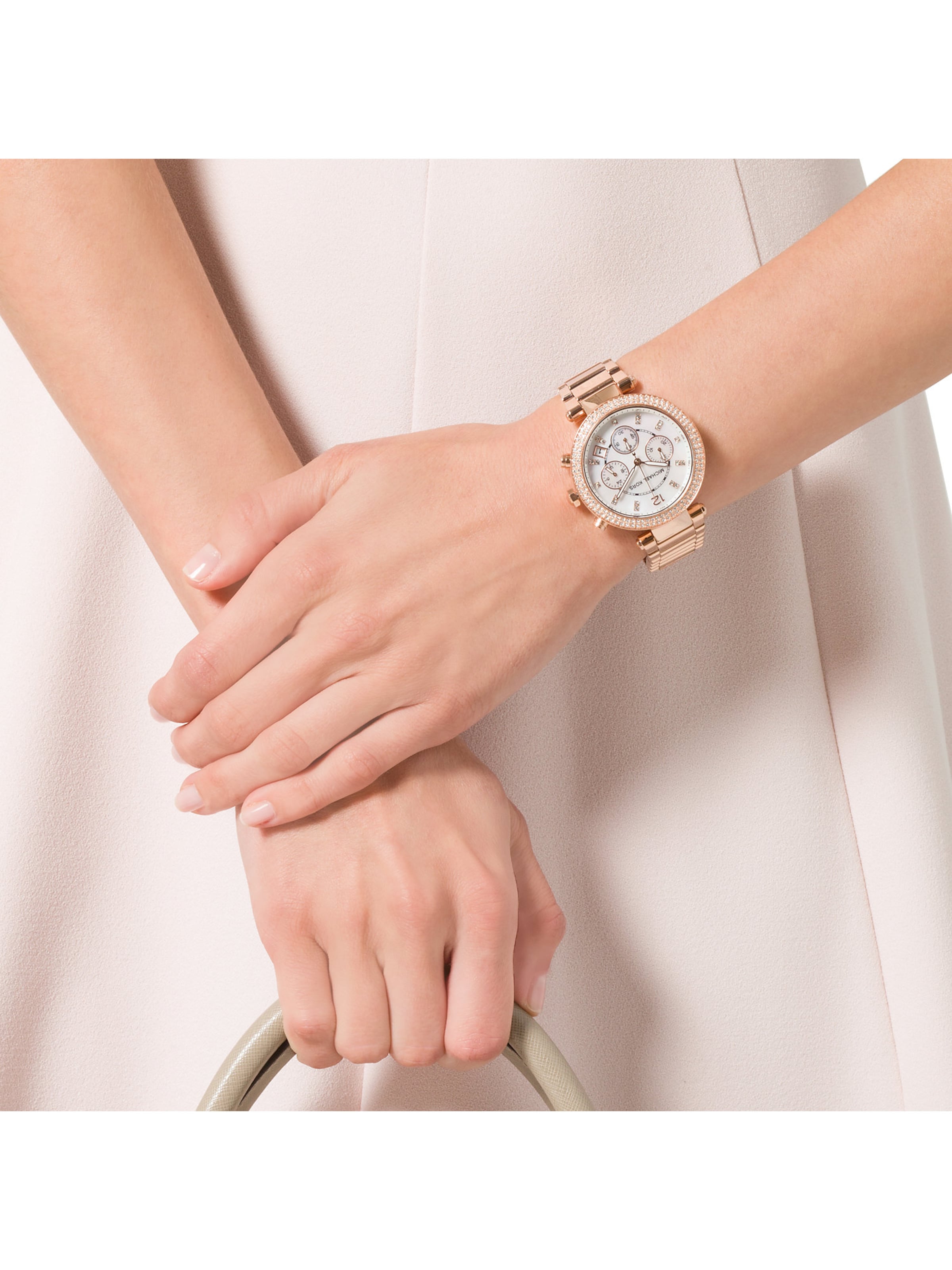 MICHAEL Michael Kors Аналоговые часы 'PARKER' в Золотой