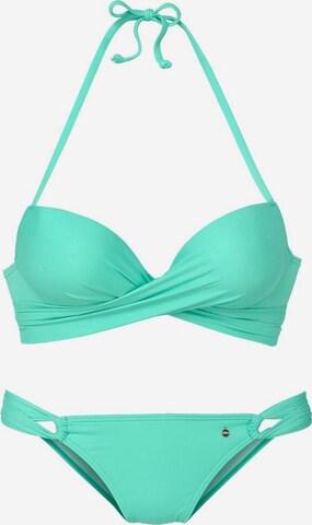 s.Oliver Push-Up-Bikini in Blau: predná strana