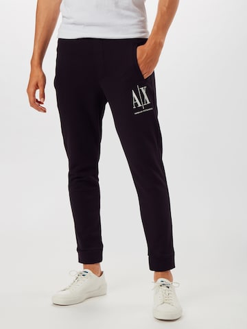 ARMANI EXCHANGE Tapered Trousers '8NZPPA' in Black: front