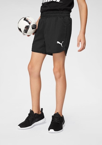 Regular Pantaloni sport de la PUMA pe negru: față