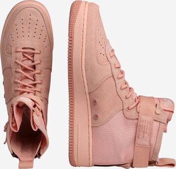 Nike Sportswear Trampki wysokie w kolorze różowy: bok