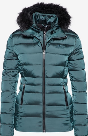 Superdry Winterjas 'Taiko' in Groen: voorkant