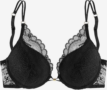 LASCANA Push-up BH in Schwarz: predná strana