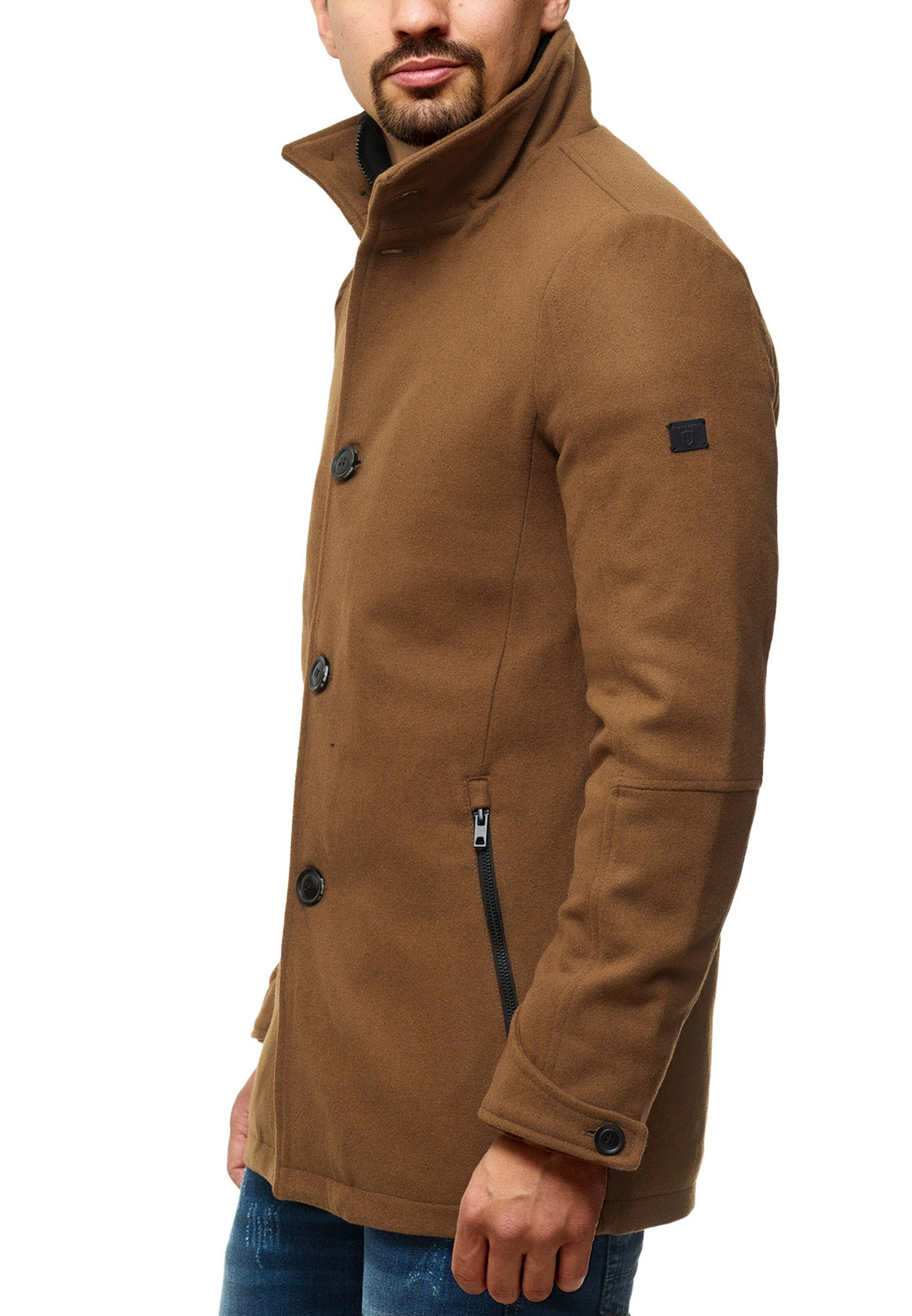 INDICODE JEANS Between-Seasons Coat 'Brittany' in Beige