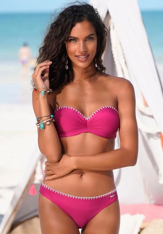 Bandeau Bikini BUFFALO en rose : devant