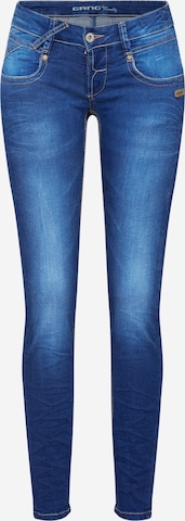 Slimfit Jeans 'NENA' de la Gang pe albastru: față