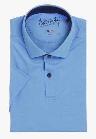 PURE Slim Fit Poloshirt in Blau