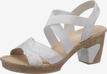 Rieker Sandals in Silver: front