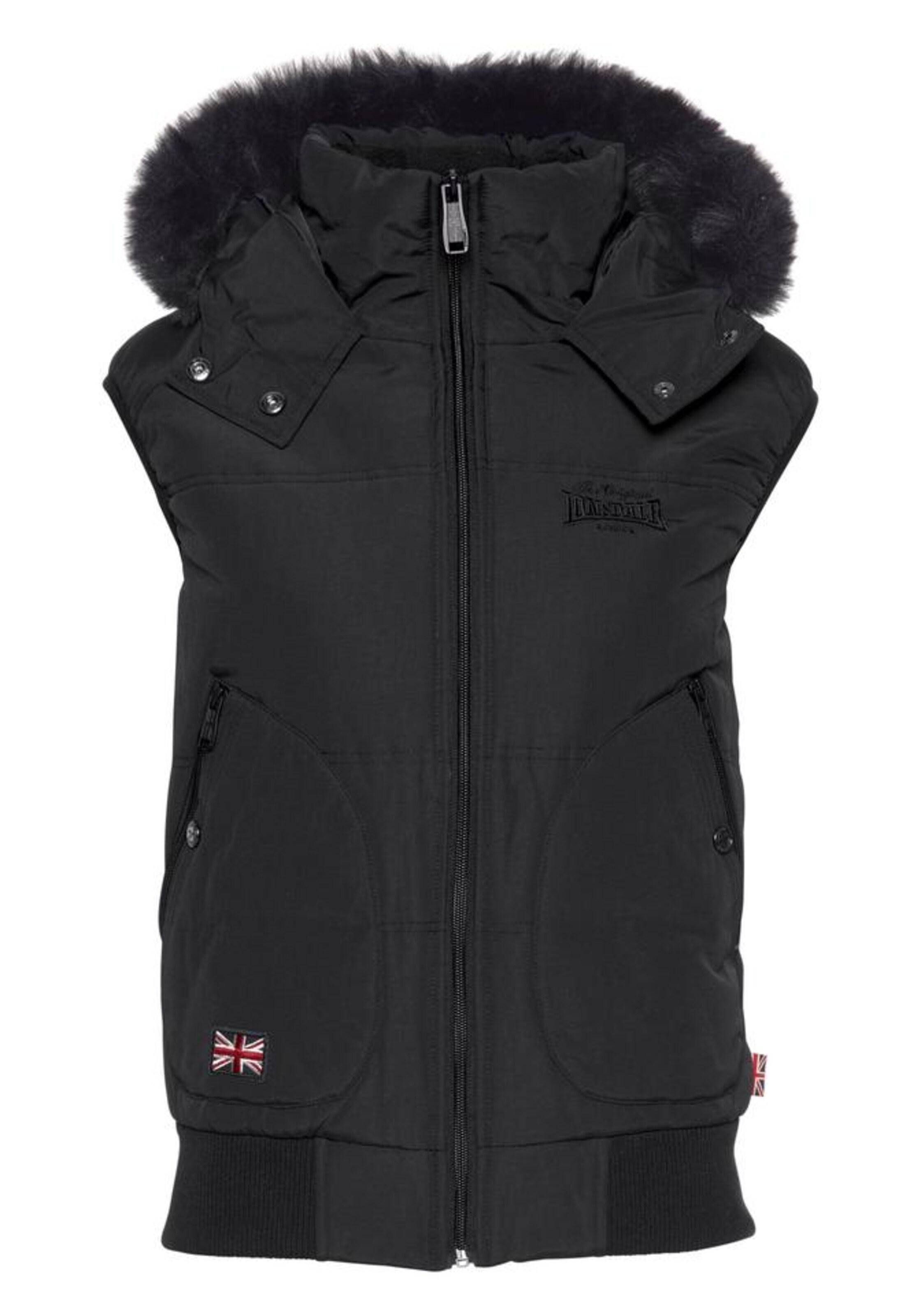 LONSDALE Weste in Schwarz: Vorderseite