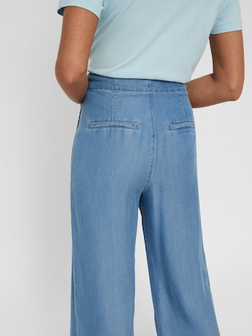 VERO MODA Wide leg Broek in Blauw