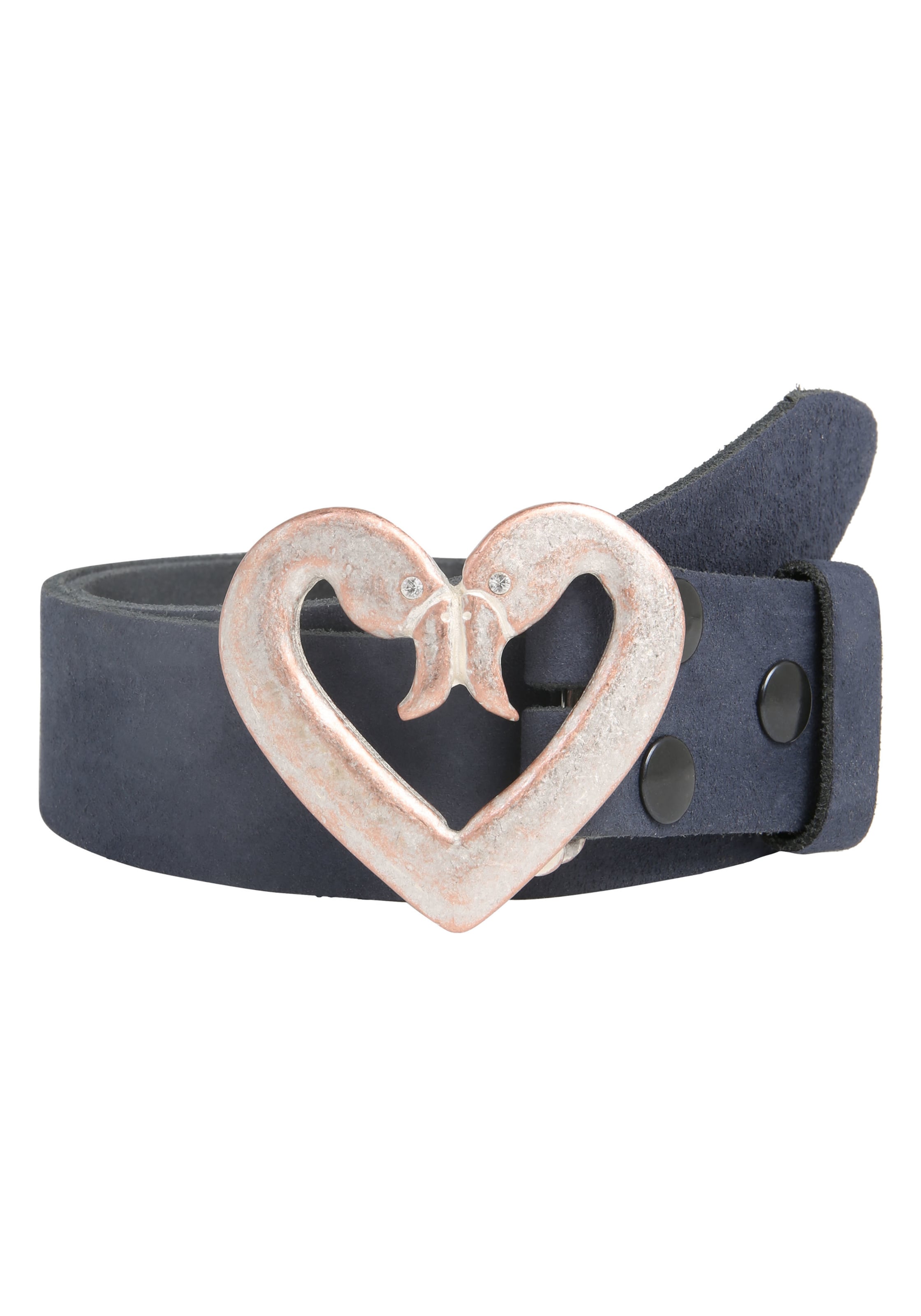 RETTUNGSRING by showroom 019° Echtledergürtel in Blau: Vorderseite