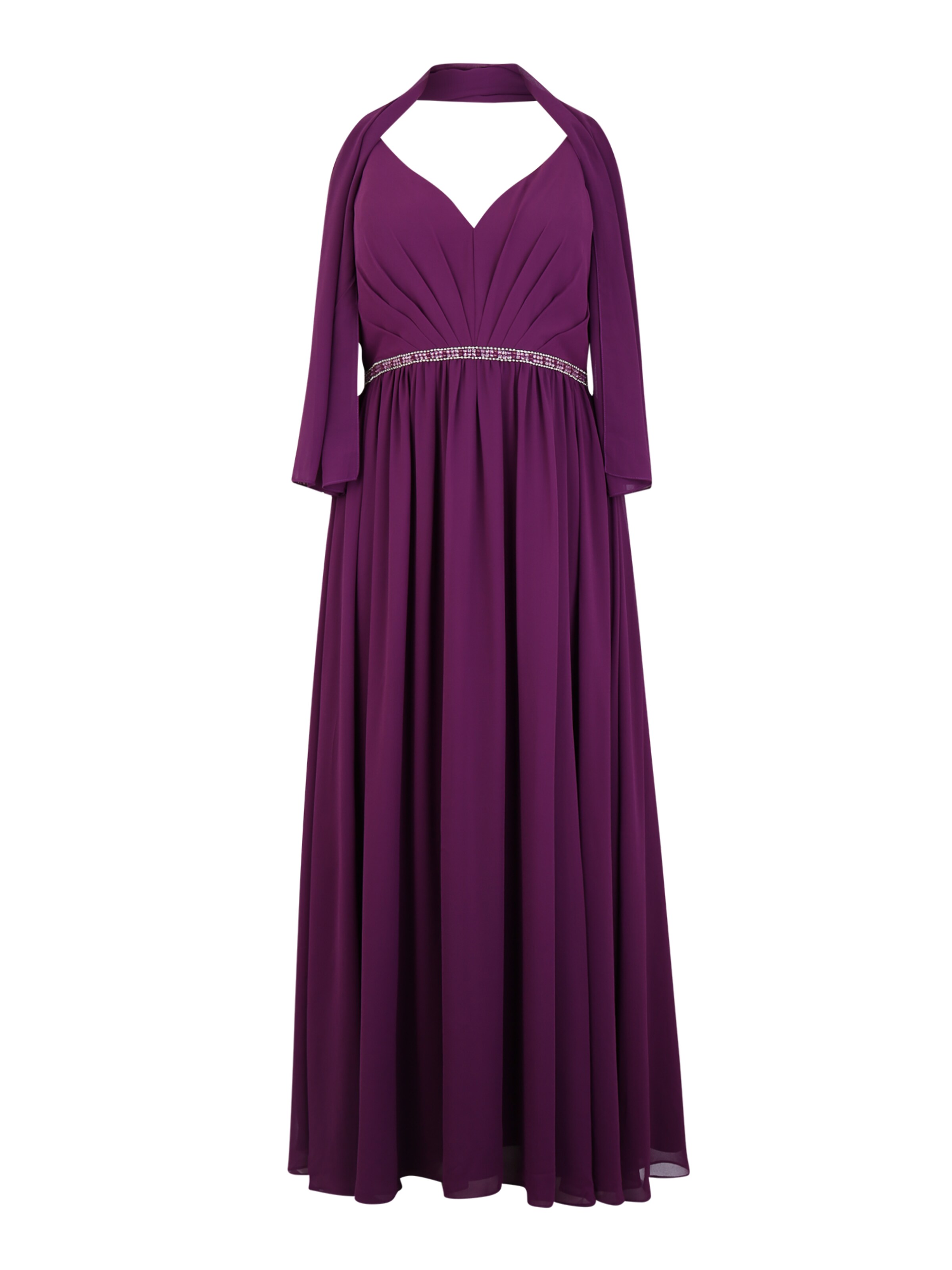 My Mascara Curves - Avondjurk 'PLEAT FRONT' in de kleur Lila
