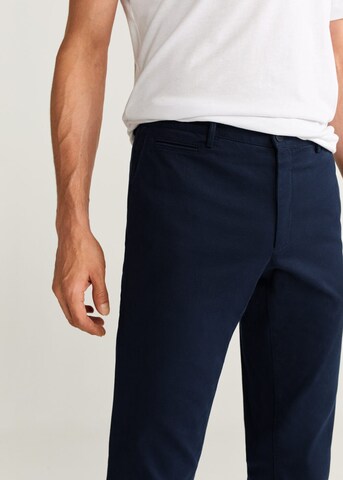 Coupe slim Pantalon chino 'Barna 5' MANGO MAN en bleu