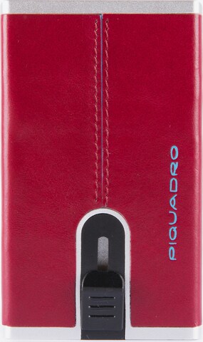 Piquadro Case 'Blue Square' in Red: front