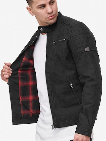 INDICODE JEANS Between-Season Jacket ' Manuel ' in Black: front