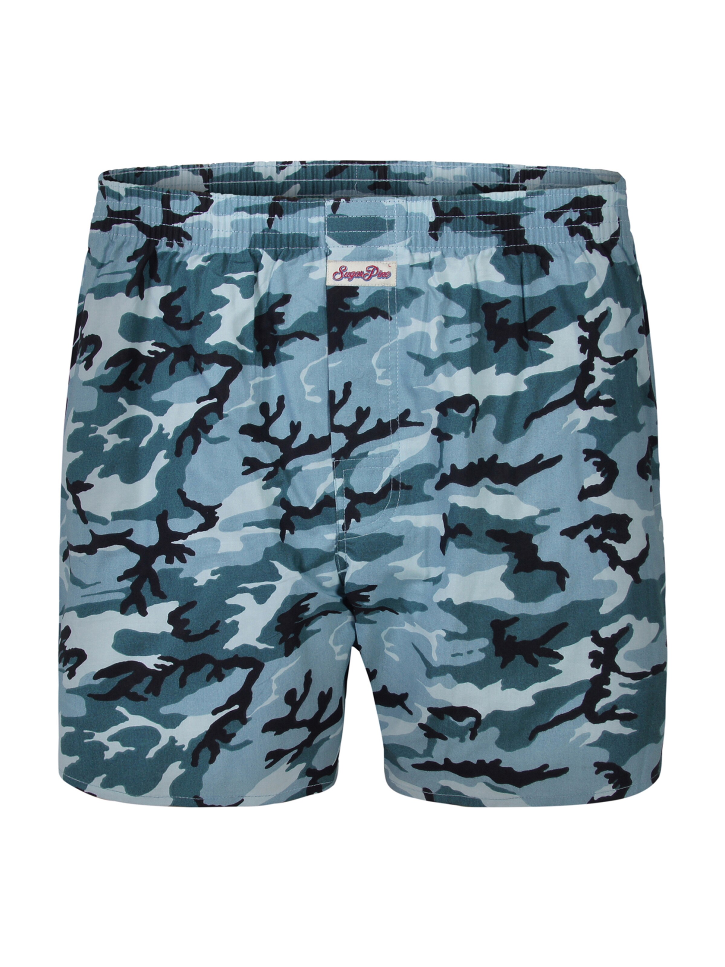 Sugar Pine Boxershorts ' Snow Camouflage ' in Blauw: voorkant