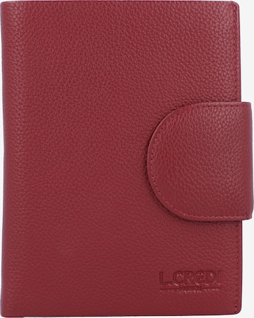 L.CREDI Wallet in Red: front