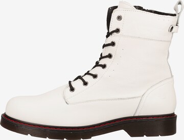 MUSTANG Lace-Up Ankle Boots in White