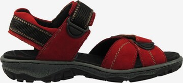 Rieker Hiking Sandals 'Strike' in Red