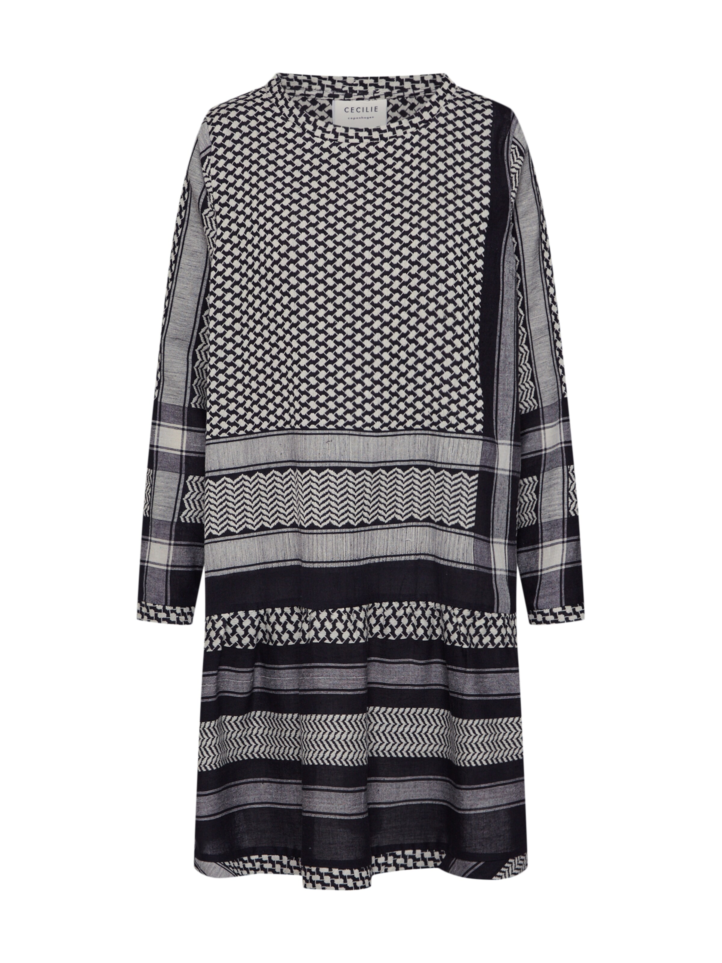 Cecilie Copenhagen - Jurk 'Dress 2O Long Sleeves' in de kleur Zwart