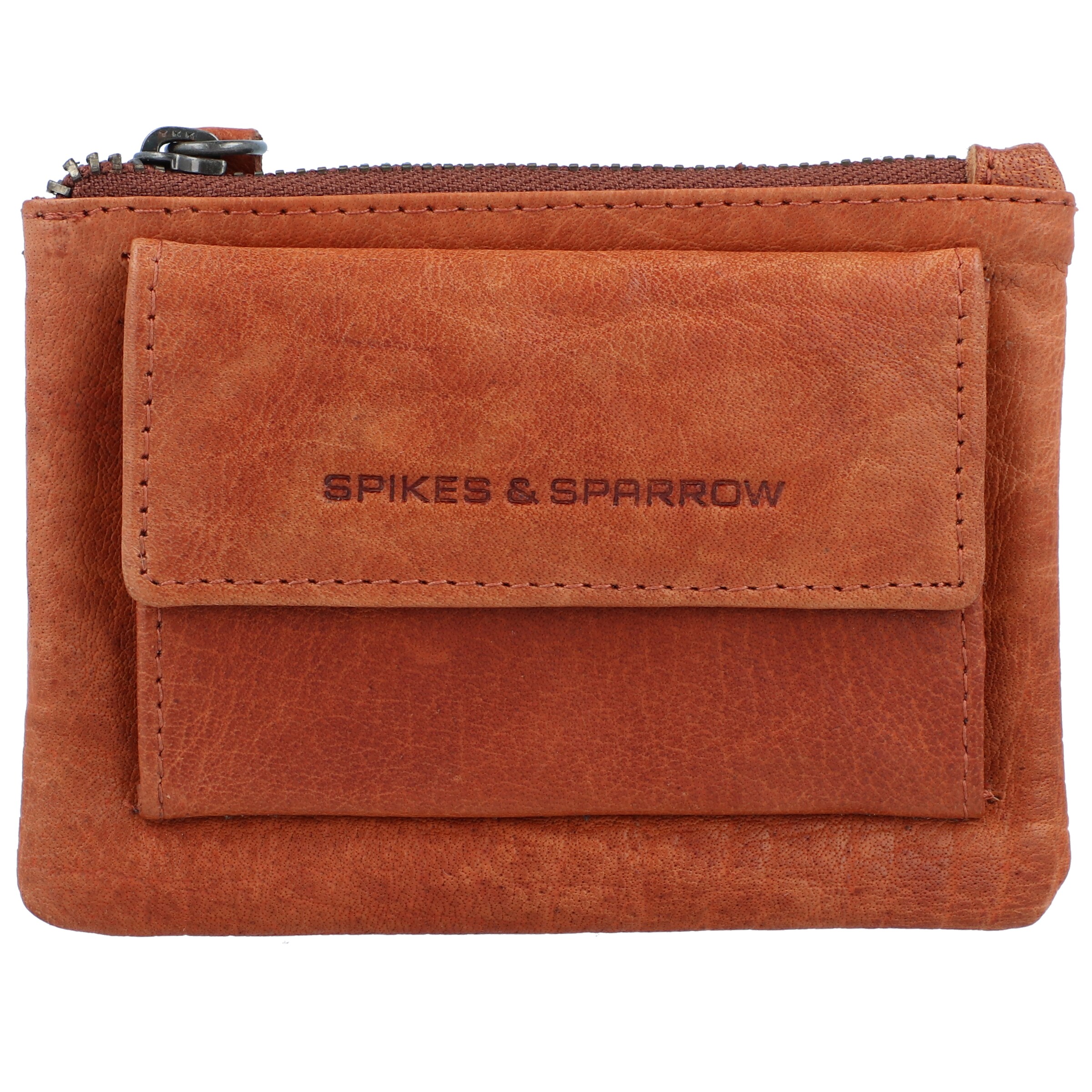 Spikes & Sparrow Key Ring in Brown: front