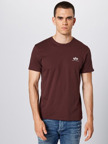 Regular fit Maglietta di ALPHA INDUSTRIES in rosso