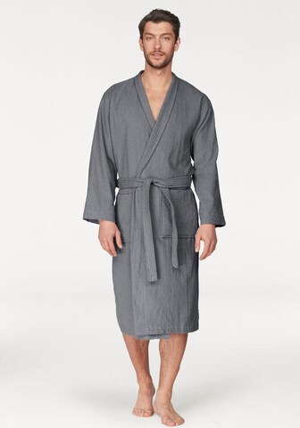 MY HOME Unisex-Bademantel in Grau: Vorderseite