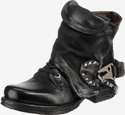 schwarze leder stiefeletten mit silber zierde schwarze leder stiefeletten mit silber zierde