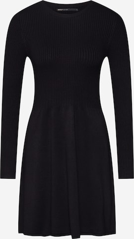 ONLY Knitted dress 'Alma' in Black: front